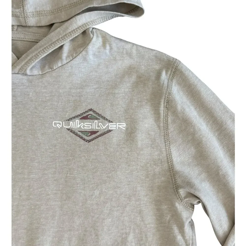 QUIKSILVER Boys Long Sleeve Hooded Shirt Size Medium 10/12